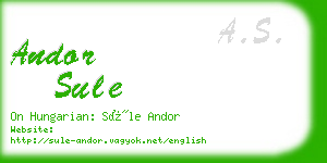 andor sule business card